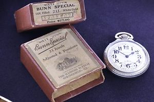 In Box 16S 23J Illinois Bunn Special 60 Sixty Hour RR Pocket Watch in 173 Case