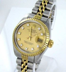 Rolex Datejust Orologio donna con Diamanti Brillanti Acciaio/Oro