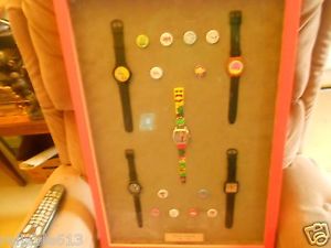 COLLECTION 5 KIETH HARING SWATCH WATCHES GO001 BY MULLER HARING 86 - 12 PINS KEI
