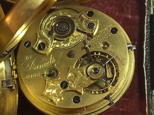 Very Rare 18k Solid Gold Open Face,chronometer Key win Made By Daniels Liverpol