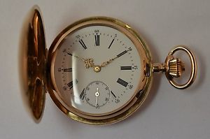 Taschenuhr Savonette System Glashütte 3 Deckel 585er Goldgehäuse 14 Karat
