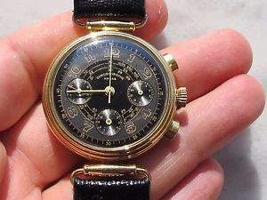 RARE MOVADO CHRONOGRAPH PILOTS CAL.146 HP GOLD PLATED 10 MICRON 100%SWISS MADE
