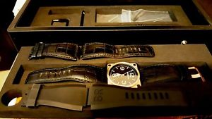 BELL & ROSS Aviation 18K Rose Gold PVD Automatic Mens Watch BR01-92