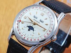 Movado Triple Calender Moonphase Vintage Midsize Watch!
