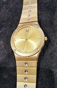 orologio watch ZENITH QUARTZ GOLD PLATED rare vintage