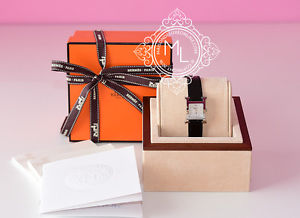 NEW HERMES 40%OFF BLACK CROCODILE H HOUR DIAMOND WATCH BRACELET CDC BIRKIN KELLY