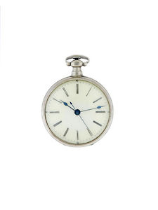 Swiss .800 Silver Open Face Keywind Pocket Watch for the Chinese Market, c.1880