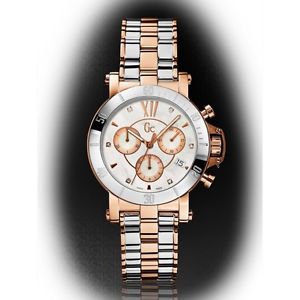 GUESS GC Femme Silver and Rose Gold-Tone with Diamonds Timepiece I3ENKWWYWN8