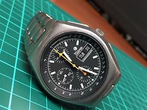 Vintage TUTIMA Chronograph Titanium - Military - Day / Date - Lemania 5100