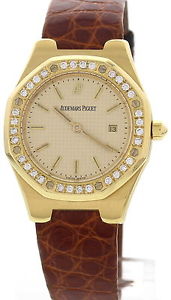 Ladies Audemars Piguet Royal Oak 18K Yellow Gold Date Watch N 140