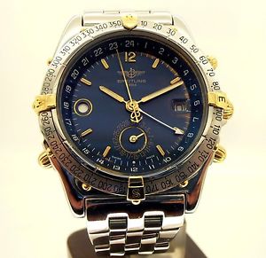 w0082 - BREITLING DUOGRAPH REF B-15507 - BRAZALETE PILOT - PARA COLECCIONISTAS