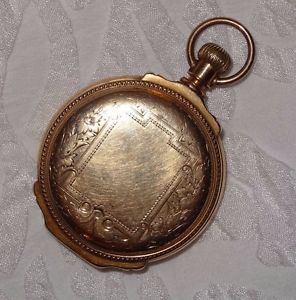 Antique Elgin HH Taylor 15j 14k Solid Gold 18s Box Hinge Case Pocket Watch