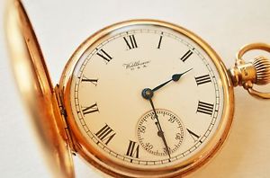 Waltham USA -A.w.w.co 9k Solid Gold Hunting Case Pocket Watch Pre 1900-Works