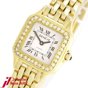 GENEVE Damenuhr 18K/750 Gelbgold - 22,5 x 30,5 cm - Quarzwerk - 46,5 g