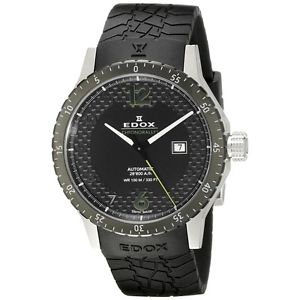 Edox Mens 80094 3N NV Chronorally 1 Analog Display Swiss Automatic Black Watch