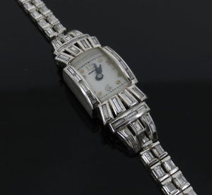 Vintage Hamilton 4.50ct Diamond & Platinum Fancy Lady’s Watch