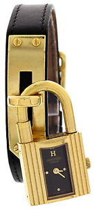 Ladies Gold Plated Hermes Kelly Ladies Lock Watch