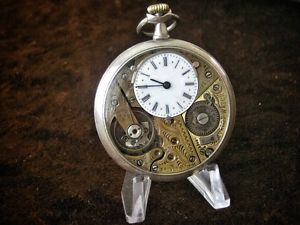 Outstanding Antique Silver Open Face VALOR Pocket Watch Brevet Engraved SWISS