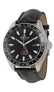 Alpina Alpiner GMT 4 Automatic Dual Time Zone Steel Mens Strap Watch AL 550G5AQ6