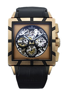 Edox Men's 95001 357RN NIR Classe Royale- Limited Edition Chrono Leather Watch