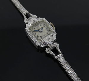 Vintage Girard Perregaux 1.55ct Diamond & Platinum Fancy Lady’s Watch