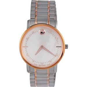 Movado Women's 0606692 Stainless Steel Case and  MOP  Dial Diamond Accents Watch