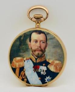 Very rare G.Perret,Locle 18k gold&enamel pocket watch for Imperial Russian Court