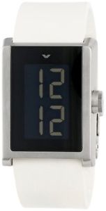 Ventura Men's W 11 R4 Sparc PX Steel Digital Watch Automatic Rubber Band White