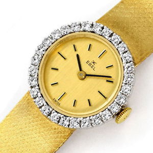 Ebel Damenarmbanduhr 1,12ct Brillanten-Lünette 18K Gold - JUWELENMARKT DE, U2422