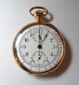 ANTIQUE RARE MEDICAL CHRONOGRAPHE COMPTEUR POCKET WATCHE 18K SOLID GOLD!