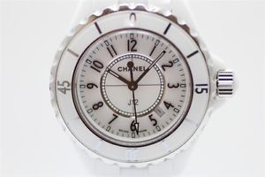 Used Watch Women CHANEL J12 Ladies J12 Quartz Dial: White White ceramic Z5N