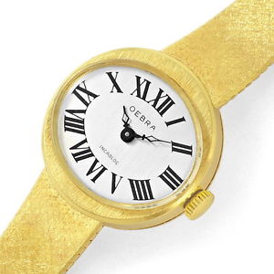 Oebra Damen-Uhr in massiv 14K Gelbgold Milanaisearmband - JUWELENMARKT DE, U2024