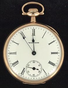 Antique Waltham 14k Solid Gold Vanguard 23J Railroad Pocket Watch (1904)