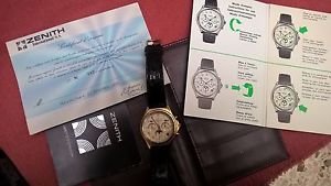 Vintage ZENITH  EL Primero 30.0160.418 Chronograph moon phase 40 mm in Oro 750