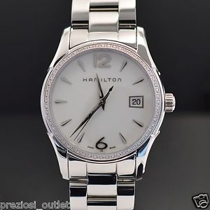 OROLOGIO HAMILTON JAZZMASTER LADY QUARZO H32381115 DIAMANTI MADREPERLA ORIGINALE