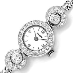 Herva Diamant-Damen-Armbanduhr mit 0,97ct 14K Weissgold - JUWELENMARKT DE, U2381