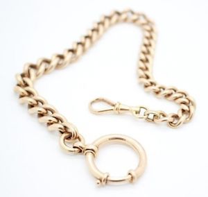 14k SOLID Rose Gold Antique Pocket Watch Chain 52.6 grams 11'' Long