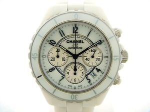 Used Watch Men CHANEL J12 H1007 automatic white ceramic Excellent Z2Y