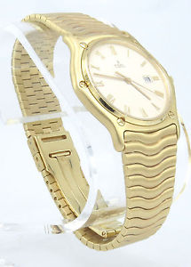 Authentic 18K Solid Yellow Gold Ebel Sportwave  Mens Wrist Watch