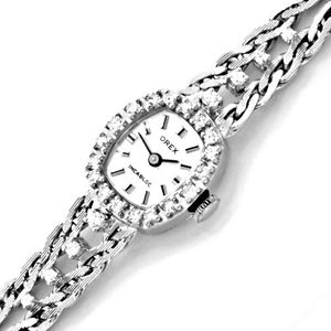 Orex Damen-Uhr Diamanten Lünette und Band 18K Weissgold - JUWELENMARKT DE, U2118