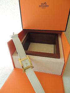 HERMES MONTRE HEURE H PLAQUE OR + ECRIN SUPERBE ETAT