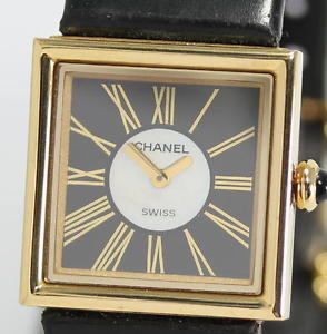 Auth CHANEL Mademoiselle 18K solid gold Ladies Quartz Wrist Watch_243322