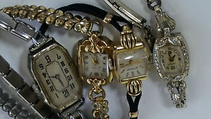 Rare!! Lot of 4 Vintage 14kt Gold Women's Wristwatchs Le Roy, Suter, Wittnauer!!