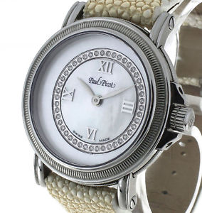 Paul Picot Atelier Décentré Quarz Perlmutt-Zifferblatt Diamanten Ref.4025NK45