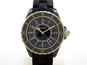 Used Watch CHANEL J12 H0684 automatic black Ceramic / rubber Beautiful D6D