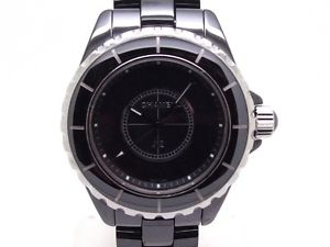 Used Watch CHANEL J12 Intense Black H3828 quartz black ceramic Excellent I7T