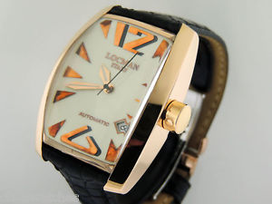Locman Panorama ref:152 38x41mm 18k Rose Gold White dial $8,900 NOS  WoW!