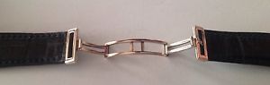 AUDEMARS PIGUET Crocodile Skin Band With Bucket 18 K. White Gold fits 20-21mm.