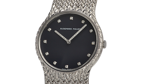 Used Watch Men Audemars Piguet round hand-rolled blue White gold R9B