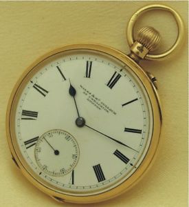 Wales & McCulloch 18k Solid Gold Pocket Watch With Original Box, Great Working